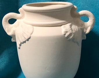 Handmade Ceramic Elephant Vase - Ceramics to Paint - DIY Ceramic Bisque Acdent Vase  - DIY Elephant Figurine - Etsy - Whimsical Home Decor