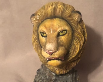 Driftwood Lion Ceramic Bust by jmdceramicsart