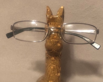 Rare Earth Glazed Cat Eyeglasses Holder