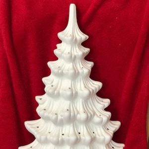 DIY Ceramic Ornamented Xmas Tree and Base - Xmas Tree Wall Hanging - Ready to Paint - DIY Xmas Gift Tree - DIY Ceramic Bisque Christmas Tree