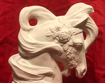 Carousel Horse Ceramic Bisque ready to paint by jmdceramicsart