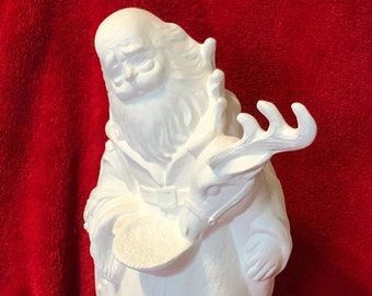 Ceramic Father Christmas in bisque ready to paint