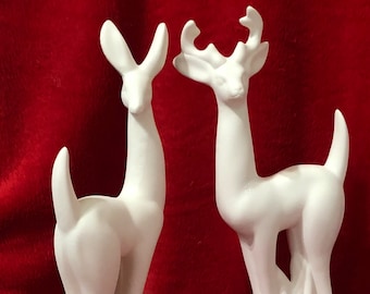 Set of Christmas Deer Ceramic Bisque ready to paint