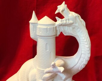 Dragon in ceramic bisque ready to paint by jmdceramicsart