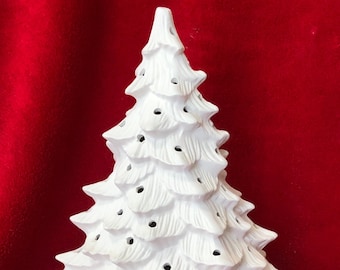 Small Christmas Tree in ceramic bisque ready to paint