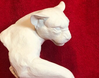 Driftwood Cougar in ceramic bisque ready to paint
