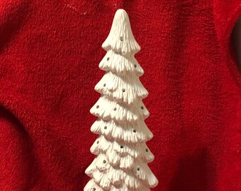 Slim Christmas Tree Ceramic Bisque ready to paint by jmdceramicsart