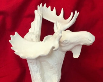 DIY Ceramic Bisque Moose - Handmade Ceramic Bisque - Ready to Paint - Moose Sculpture - DIY Moose Home Decor - DIY Moose Figurine - Etsy