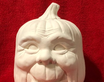 Ceramic Pumpkin Decor - Handmade Pumpkin - DlY Ceramic Bisque -Bisqueware Sculpture - DIY Halloween Home Decor - Ready-to-Paint - Etsy Gifts