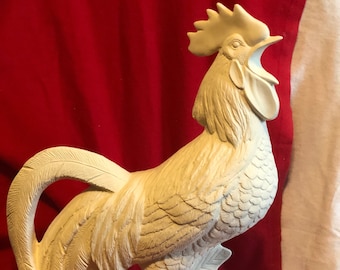 DIY Ceramic Bisque Rooster - Handmade Ceramic Bisque Ready to Paint - Collectible Rooster Figurine - Rooster Statue - Farm Animal Home Decor