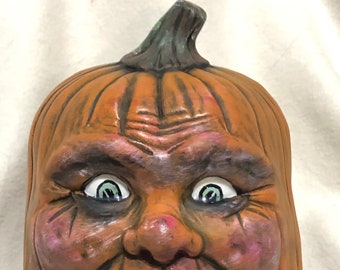 Dry Brushed Ceramic Pumpkin using Mayco Softee Stains