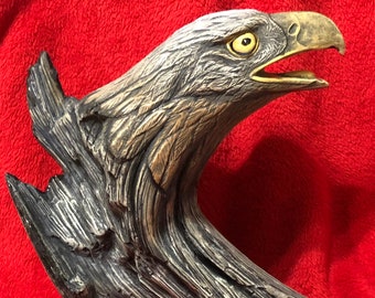 Ceramic Dry Brushed Driftwood Eagle using Mayco Softee Stains