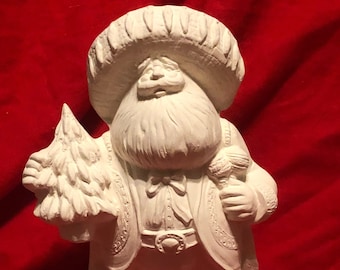 DIY Ready to Paint Santa - Handcrafted Santa Figurine - Festive Holiday Decor - Christmas Tabletop - Ceramic Chili Pepper Santa