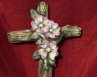 Ceramic Dry Brushed Cross using Mayco Softee Stains