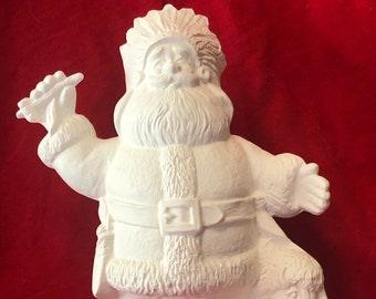Rare Gare Molds Oklahoma Santa in Ceramic Bisque ready to paint by jmdceramicsart