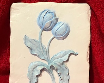 Ceramic Glitter Glazed "Tulip Intca" Wall Hanging one of a kind