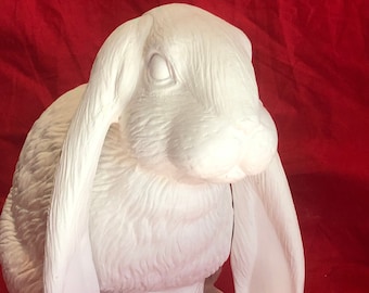 Rare Sittre Molds Sitting English Lop Ear Rabbit in ceramic bisque ready to paint by jmdceramicsart