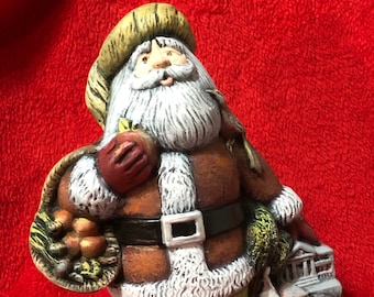 Dry Brushed Ceramic Georgia Santa Claus using Mayco Softee Stains