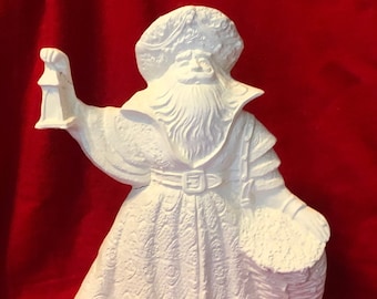 DIY Ceramic BIsque Santa Figurine - Ready-to-Paint - DIY Renaissance Santa Sculpture - Christmas Tabletop - DIY Craft Kit - Xmas Gifts Etsy