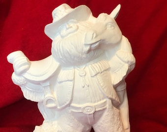 Rare Gare Molds Rodeo Santa in Ceramic Bisque ready to paint by jmdceramicsart 2959