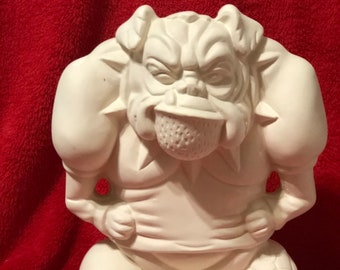 Medium Georgia Bulldog in ceramic bisque ready to paint by jmdceramicsart