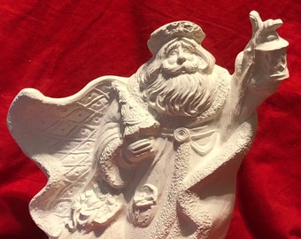 Rare Gare Molds Winter Winds Santa in Ceramic Bisque ready to paint by jmdceramicsart