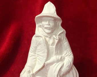 Ready to Paint Diy Vintage Fireman Ceramic Bisque by jmdceramicsart