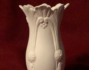 Small Decorative Ceramic Vase in bisque ready to paint by jmdceramicsart