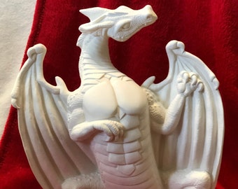 Dragon in ceramic bisque ready to paint by jmdceramicsart