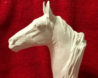 DIY Ceramic Bisque Horse - Ready to Paint - Ceramics to Paint - Quality Ceramics on Etsy - Unique Gift For Equestrian Enthusiasts - DIY Art