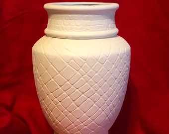 DIY Ceramic Bisque Vase - Ready-to-Paint - Handmade DIY Decorative Vase - Tabletop Centerpiece - Unique Home Decor - Accent Vase - Figurine