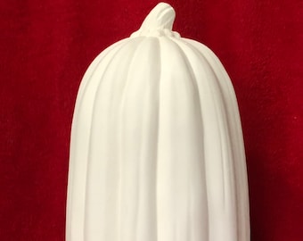 DIY Ceramic Bisque Pumpkin: Ready-to-Paint Halloween Decor (13x7 inch) - DIY Halloween Art