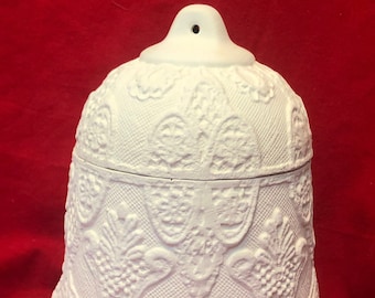 Ceramic Decorative Christmas Bell Cookie Jar in bisque ready to paint