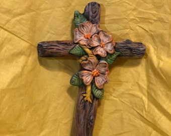Ceramic Dry Brushed Cross using Mayco Softee Stains by jmdceramicsart