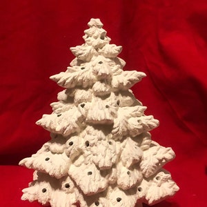 DIY Handmade Christmas Tree and Base - DIY Ceramic Bisque Xmas Tree - Christmas Trees - Ornamented Xmas Tree - Xmas Tree Gift - Xmas Gifts