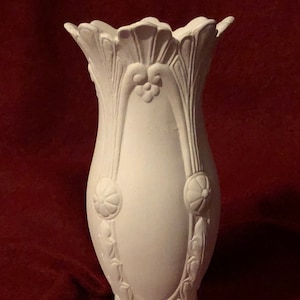 Small Decorative Ceramic Vase in bisque ready to paint by jmdceramicsart