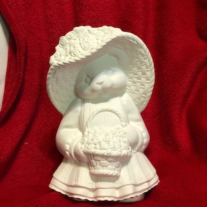 Clay Magic Bear - DIY Ceramic Bisque - Ready to Paint - Girl Valentines Bear by jmdceramicsart