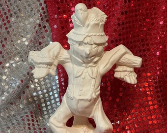 Ceramichrome Molds Scarecrow in ceramic bisque ready to paint by jmdceramicsart