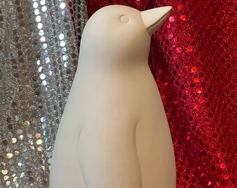 Ceramic Penguin in bisque ready to paint