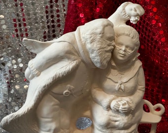DIY Ceramic Bisque Santa Sculpture - Santa Claus Figure - DIY Xmas Tabletop Centerpiece - DIY Christmas Home Decor - Quality Ceramic - Gifts
