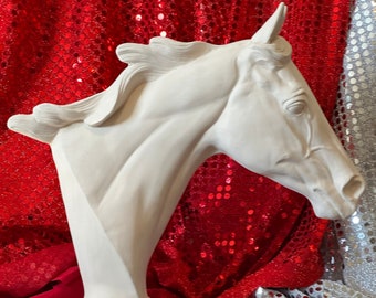 Handmade Ceramic Bisque - Thoroughbred Sculpture - Collectible Horse Figurine - Equestrian Home Decor and Unique Gift for Horse Enthusiasts