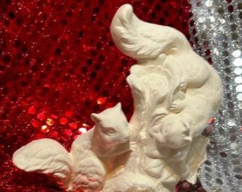 Kimple Molds Squirrels playing in ceramic bisque ready to paint by jmdceramicsart