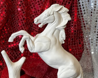 Fighting Stallion Ceramic Bisque Ready to Paint Bisque Diy by jmdceramicsart