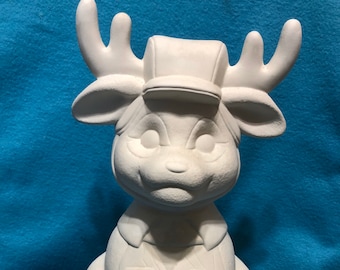 Medium Deer Hunter Ceramic Bisque ready to paint by jmdceramicsart