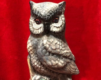 Dry Brushed Ceramic Owl using Mayco Softee Stains