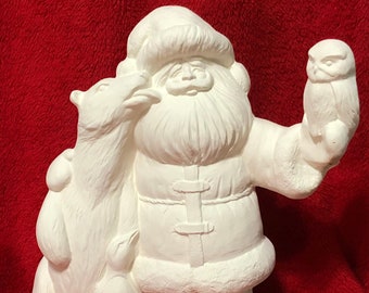 Polar Santa Claus in ceramic bisque ready to paint