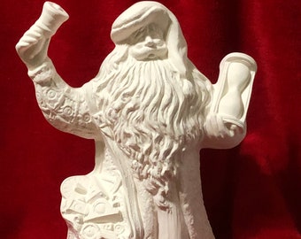 Father Time Santa ceramic bisque ready to paint by jmdceramicsart