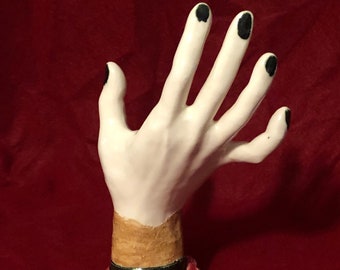 Glazed Ceramic Ring Hand by jmdceramicsart