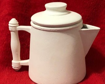 Small Ceramic Tea Pot bisque ready to paint by jmdceramicsart