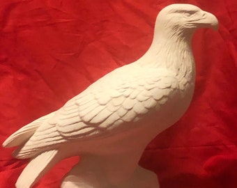 Vintage Ceramic Eagle in bisque ready to paint by jmdceramicsart
